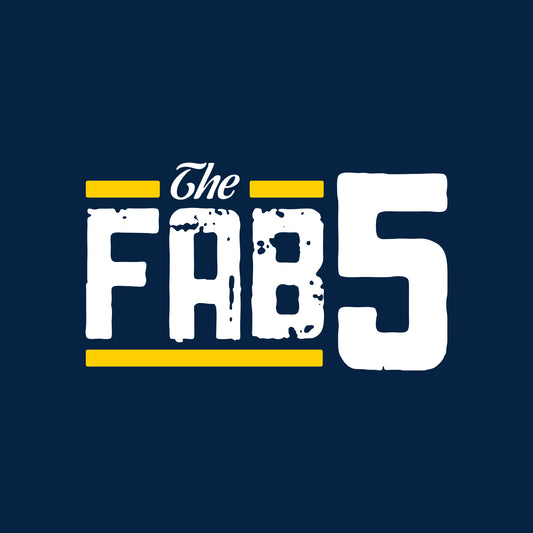 Fab Five Logo Hoodie - Navy