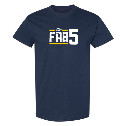 Fab Five Logo T-Shirt - Navy