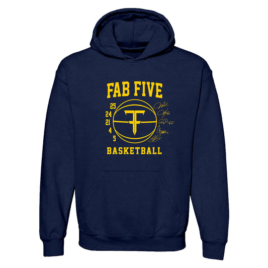 Fab Five Signature Hoodie - Navy