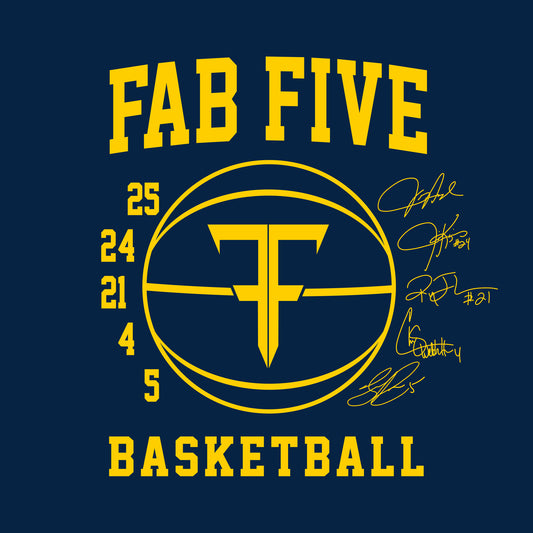 Fab Five Signature Hoodie - Navy